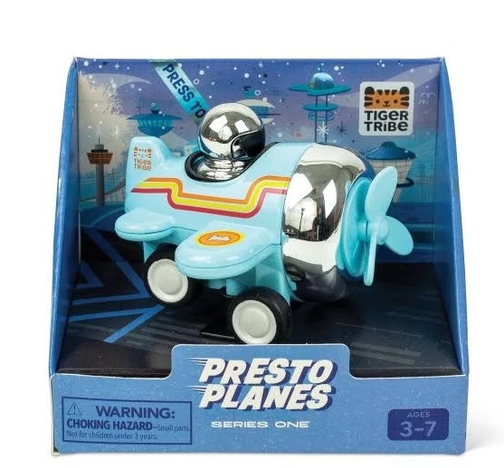 PRESTO RACERS Retro-Flugzeug mit manuellem Antrieb - Blau PRESTO RACERS Retro-Flugzeug mit manuellem Antrieb - Blau
