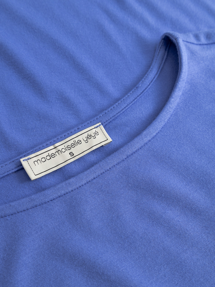 Mademoiselle YeYe Perfect Raffine Langarm Top in Blau