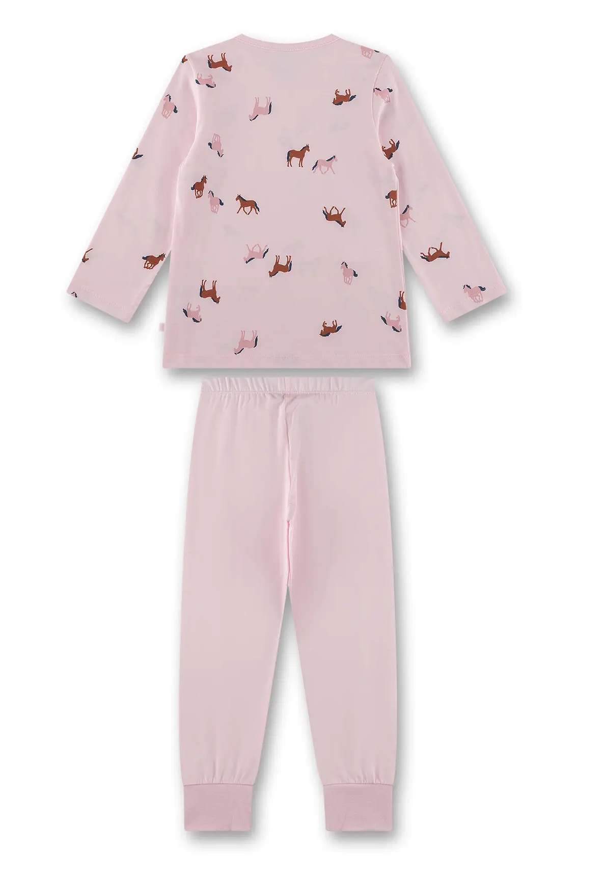 Sanetta Pyjama Mädchen-Schlafanzug mit Pferden lang rosa