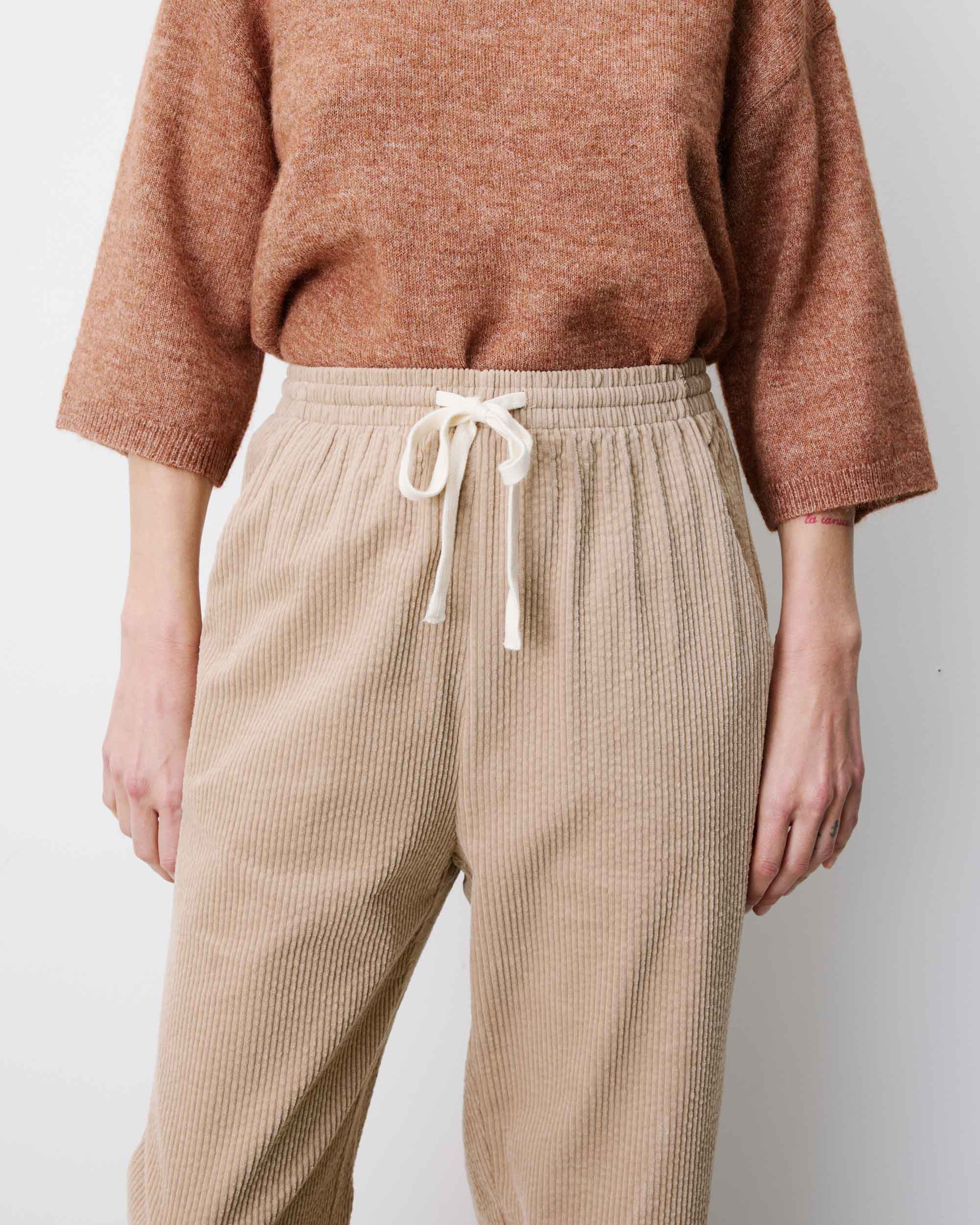 Grace & Mila Liberty Cord Hose lässig mit Kordelzug in Beige Grace & Mila Liberty Cord Hose lässig mit Kordelzug in Beige