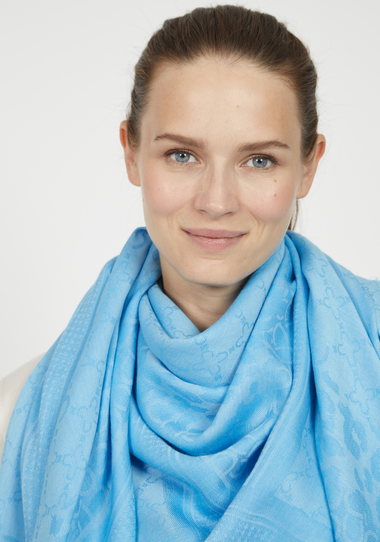 Codello edles XL-Tuch mit Monogramm-Muster - Blau - SALE