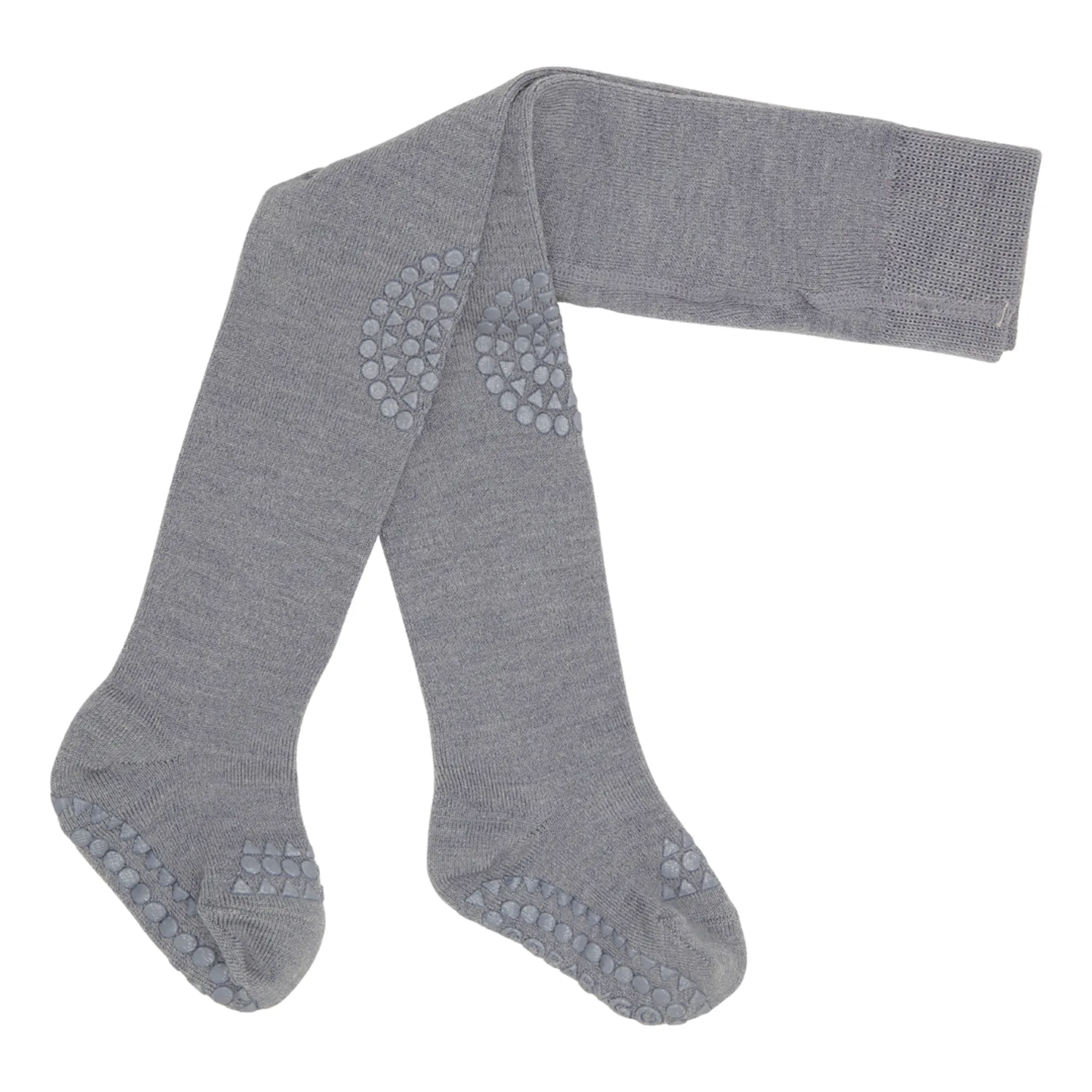 GoBabyGo Grip Krabbelstrumpfhose Wolle in Grau