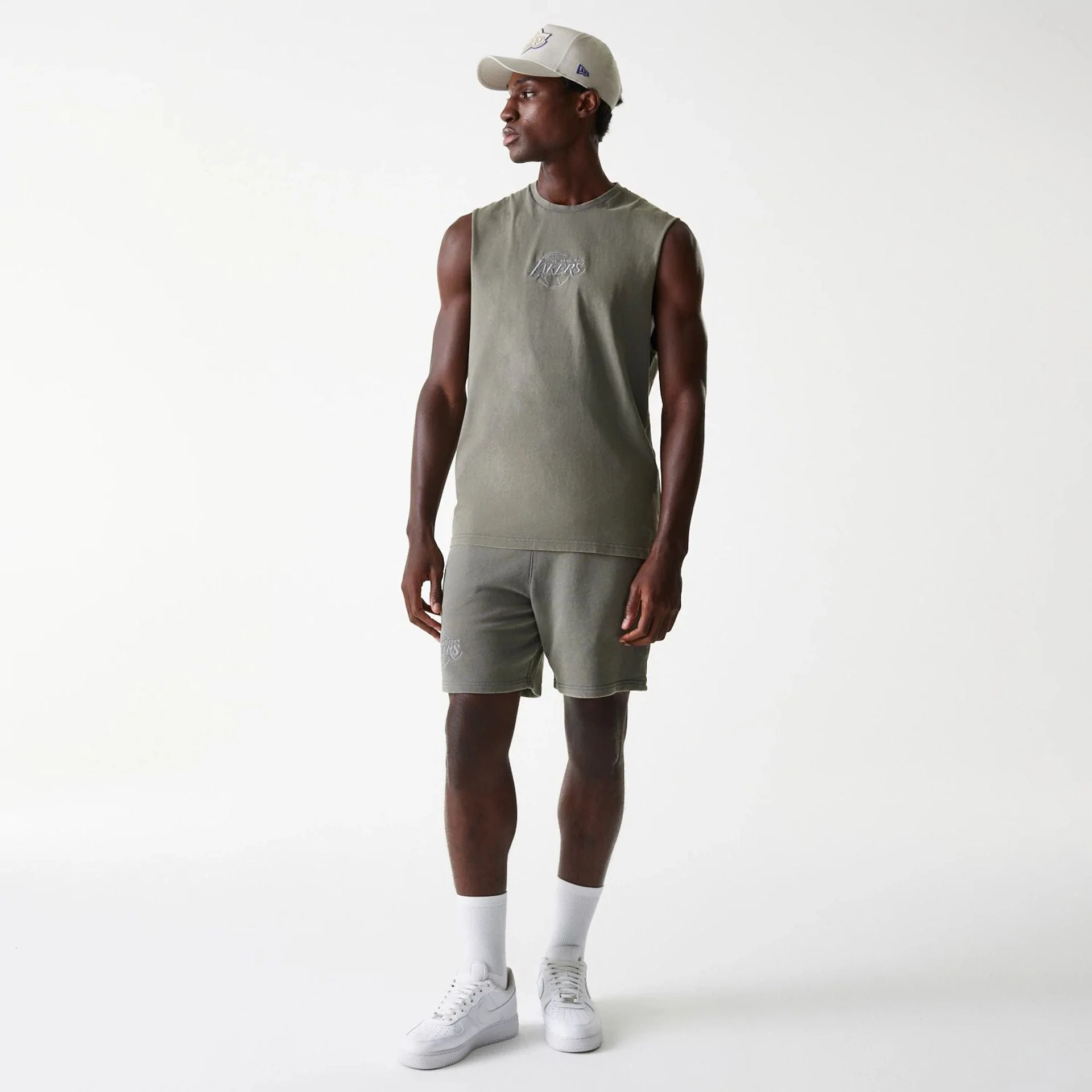 New Era Tank T-Shirt Graues LA Lakers NBA Washed Tanktop