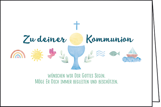 1-8127 Edition Gollong Karte - Zu Deiner Kommunion Gottes Segen