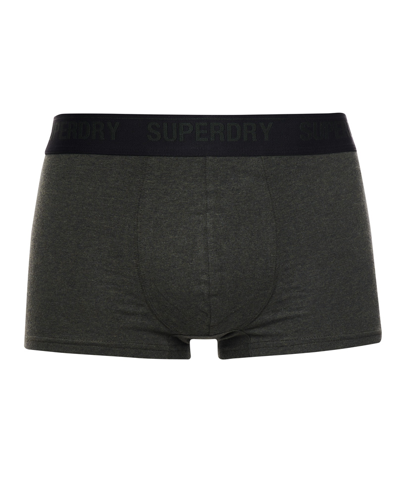 upload9223368955665982108 Superdry Trunk Unterhosen 3er Pack - Black/Olive/Grey