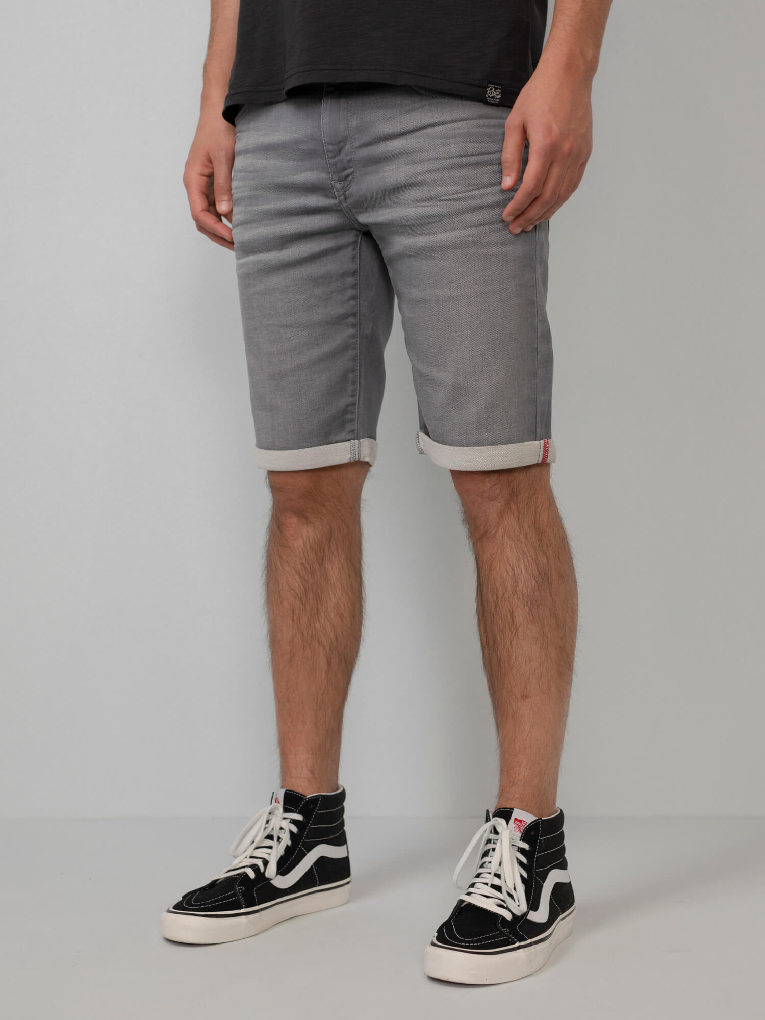 M_1010_SHO003_9700_01 Petrol Industries Herren Jeans Short in Grau - SALE