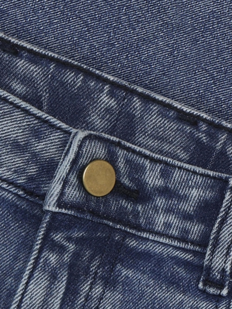 Minymo Jeansrock mit Herzen an den Seiten Gestickt