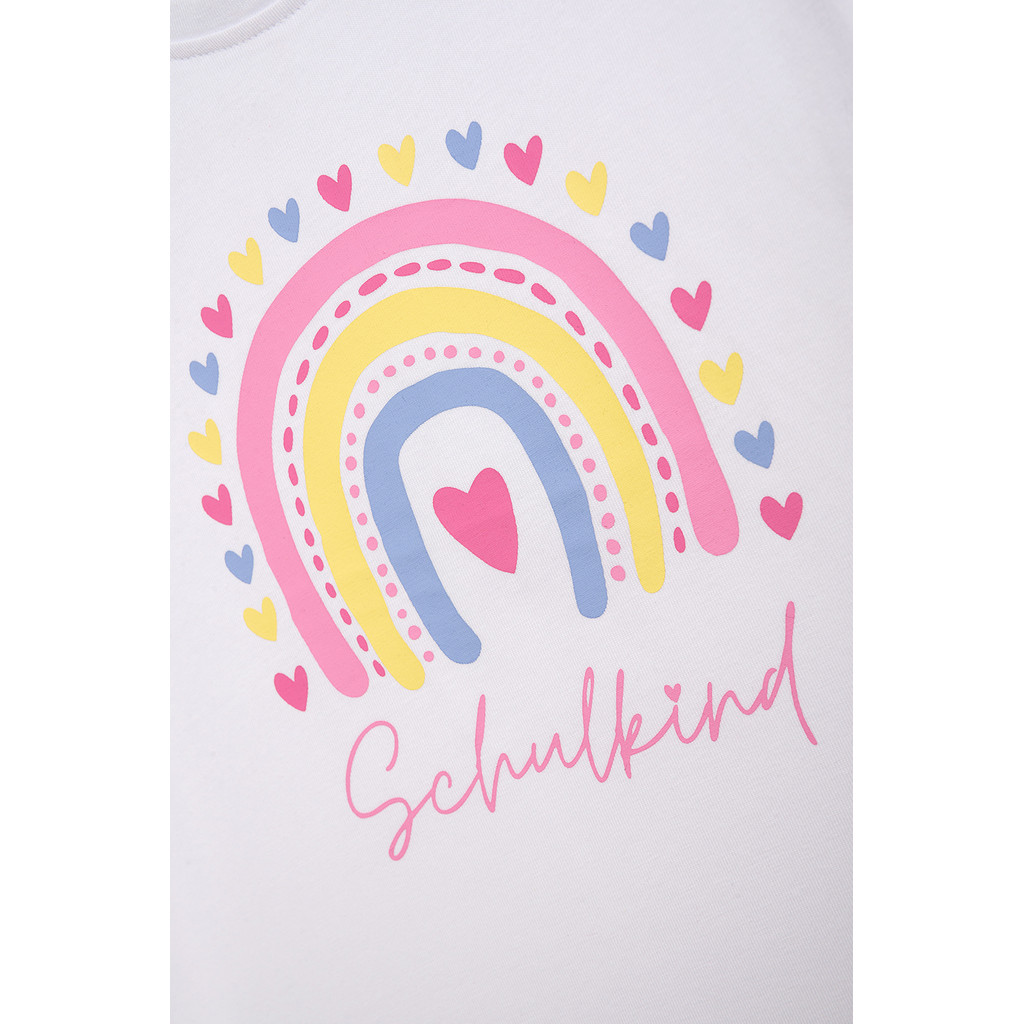 Danamade DNICOLE Kurzarm T-Shirt in Weiß mit Regenbogen - Schulkind Danamade DNICOLE Kurzarm T-Shirt in Weiß mit Regenbogen - Schulkind
