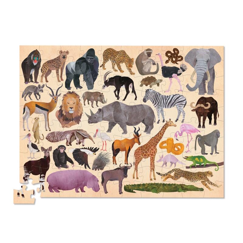 wilde-tiere-2 Crocodile Creek Puzzle im Eimer - Wilde Tiere - 100 Teile