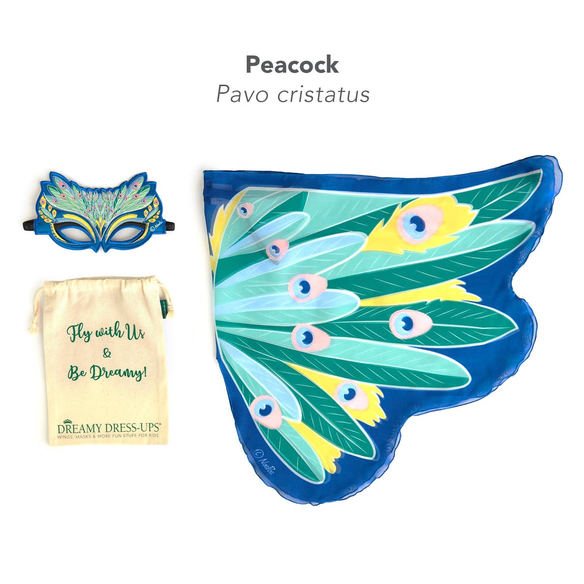 Dreamy Dress-Ups PEACOCK - Flügel & Maske