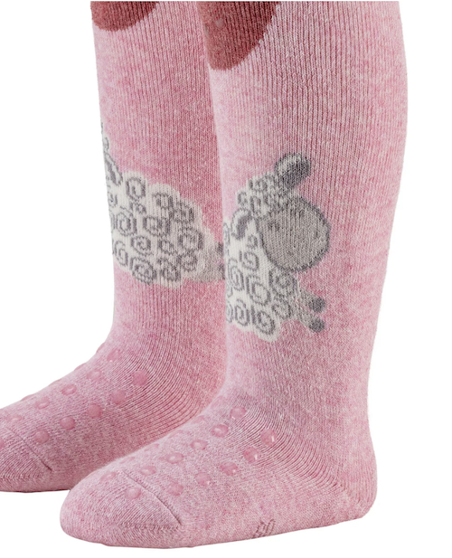 Sterntaler Krabbelstrumpfhose Schaf aus Baumwoll-Mischgewebe in Rosa - Schaf