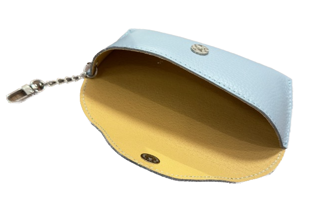 BFF Leder Brillenetui mit Anhänger Clip - Rauchbau