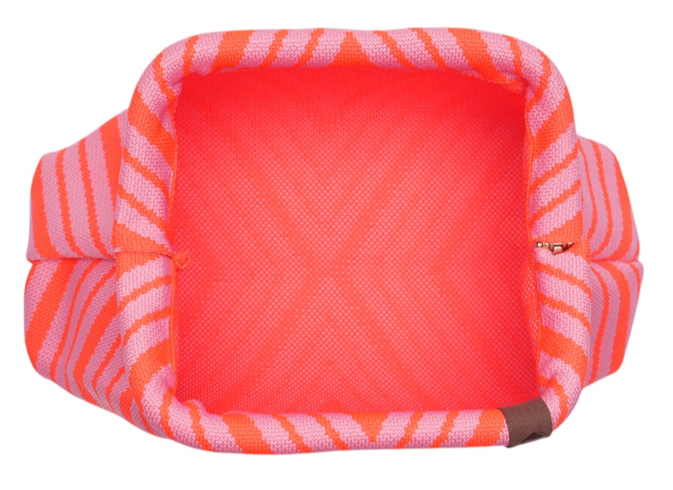 LOT83 Kulturtasche oder Clutch Emma - Zick Zack Neon Orange & Rosa