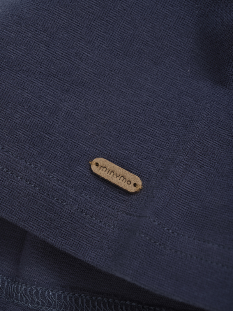 Minymo Beanie Jersey Rib Mütze in Marineblau
