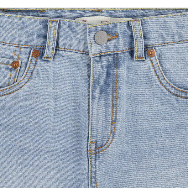 Levi's A-Line Girlfriend Jeans Short mit Fransen - Hellblaues Denim