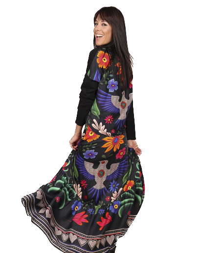 Yess Belgium Pullover/Bluse Angel Black Milgore - schwarz/geblümt - SALE