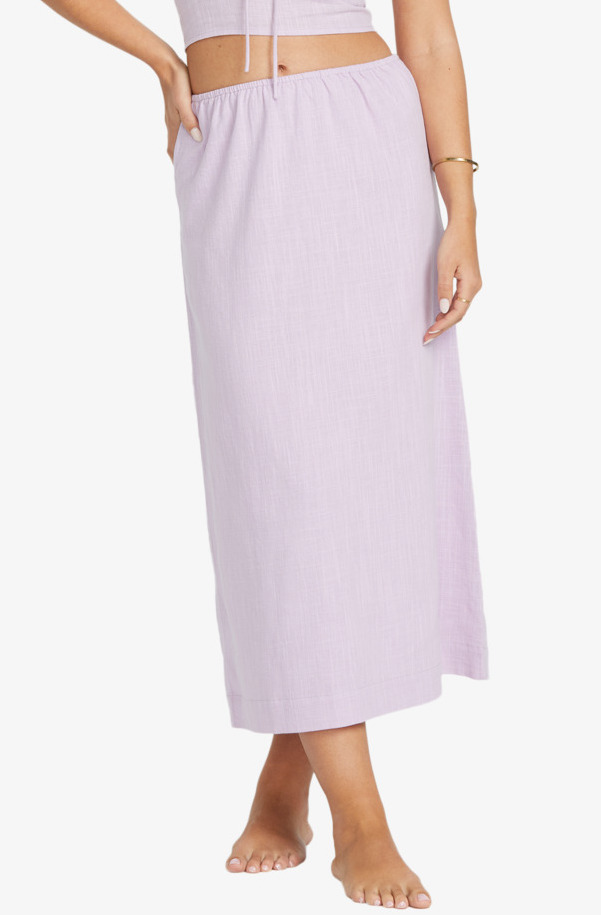 Billabong Keep it Simple Midirock für Frauen in Amythyst Smoke Flieder - SALE
