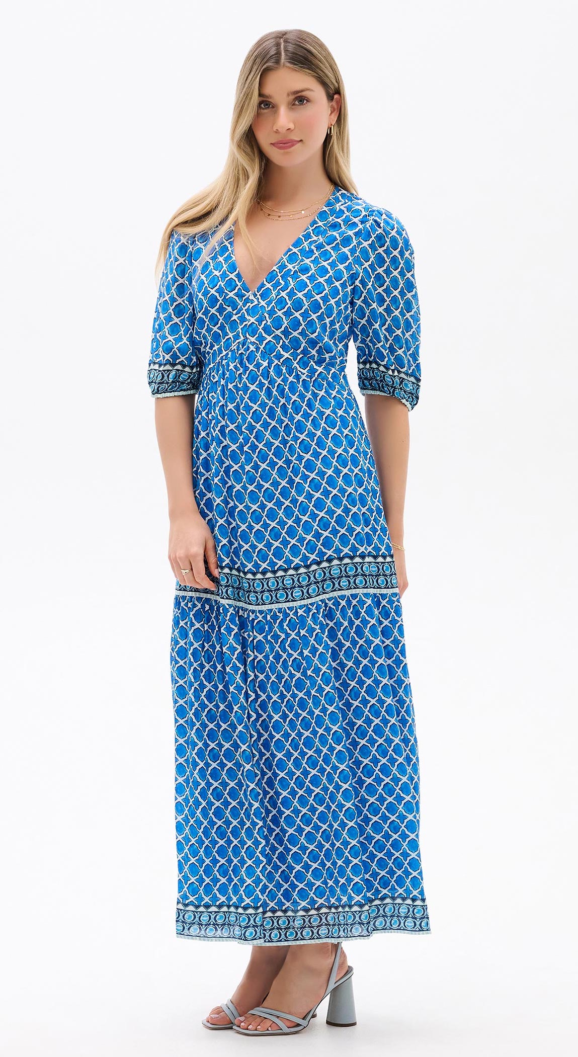 Hatley Willow Kleid in Blau - Water Blue Medallion Design Hatley Willow Kleid in Blau - Water Blue Medallion Design