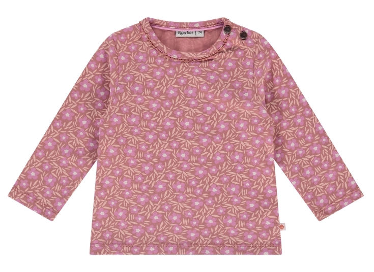 Babyface Langarm Shirt in Pink Lemonade Blumen Allover - SALE