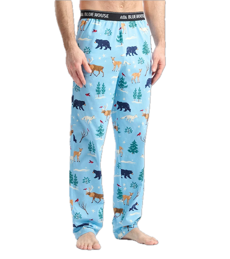 Little Blue House Herren Pyjamahose Winter Wonderland – Schlafhose aus 100 % Baumwolle