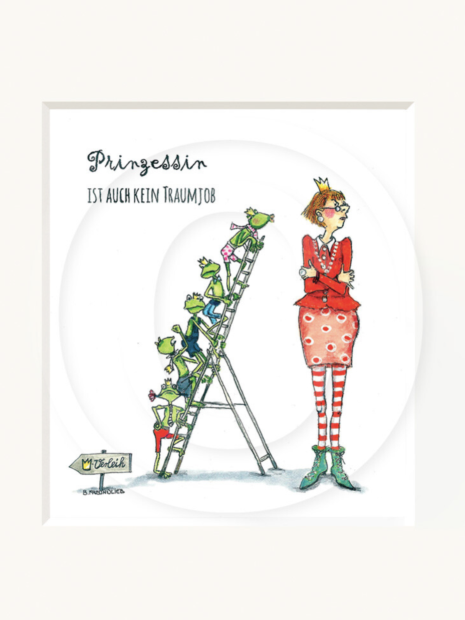 Sweet Design Kunstwerk mit Passepartout - Prinzessin ist auch kein Traumjob - SALE