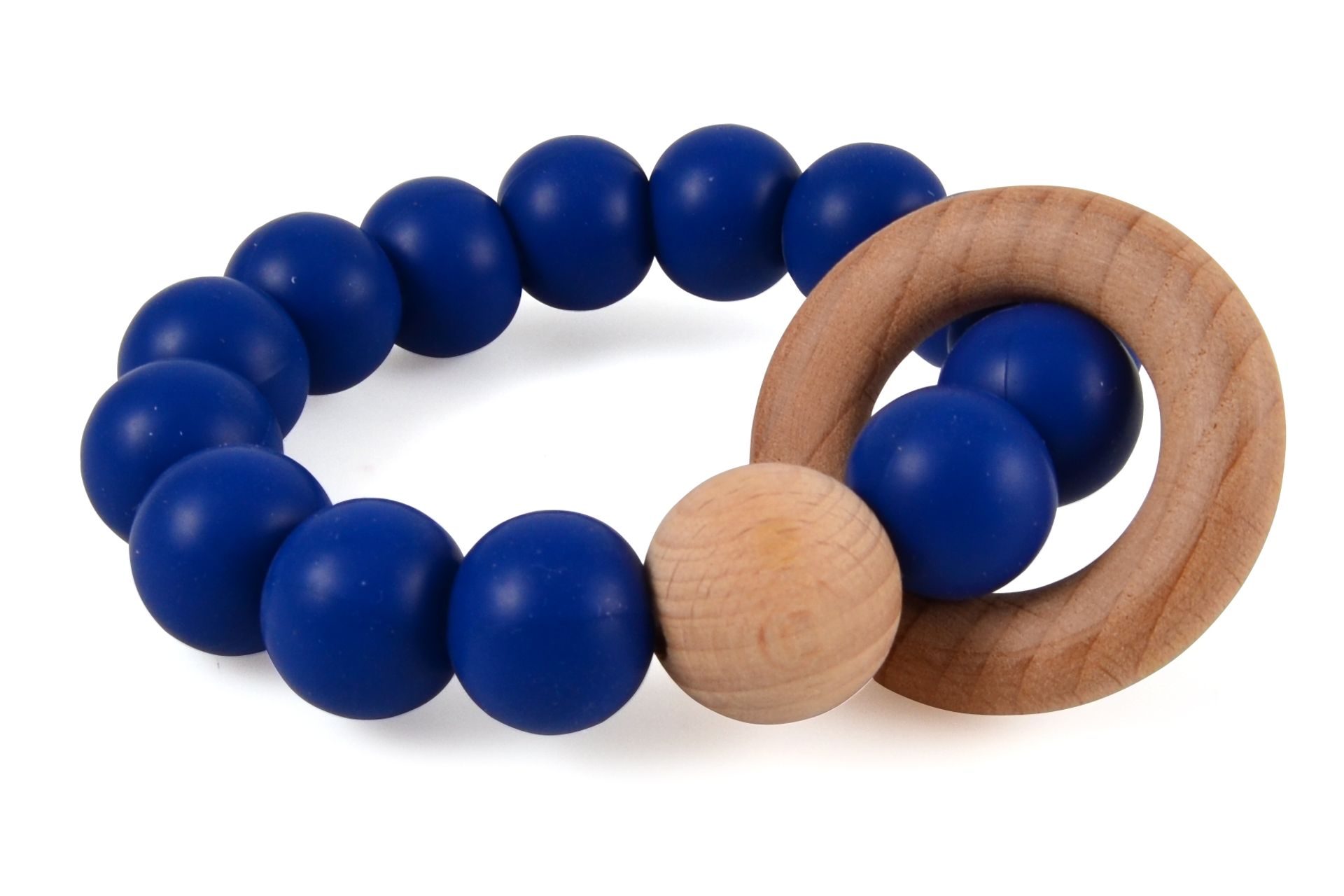 2963B_lg Magni Rassel aus Silikon und Holz - Dunkelblau