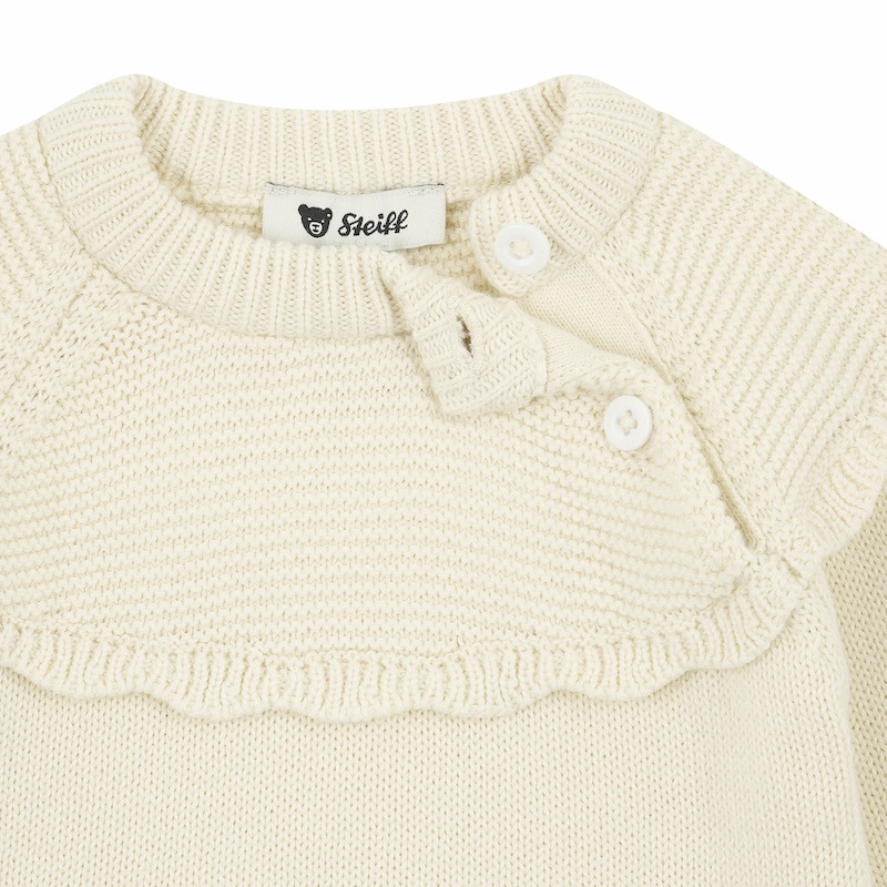 Steiff Baby Pullover in Eggnog Creme