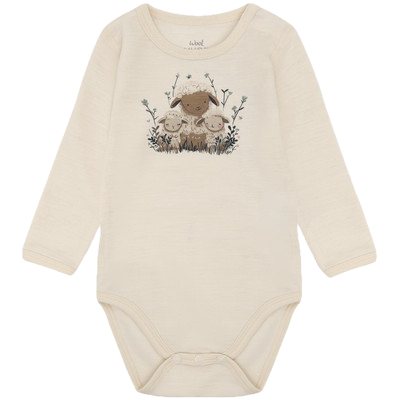 Hust & Claire Bo Wolle Body in Creme - Sheep - Schafe 