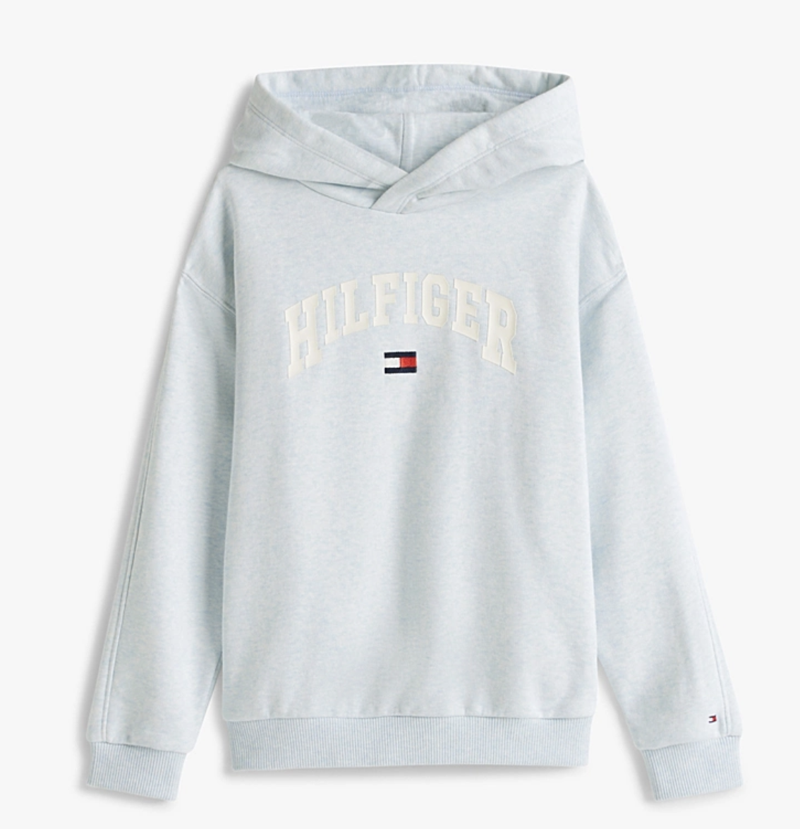 Tommy Hilfiger Varsity Hoody Kapuzenpullover in Hellblau mit Logo