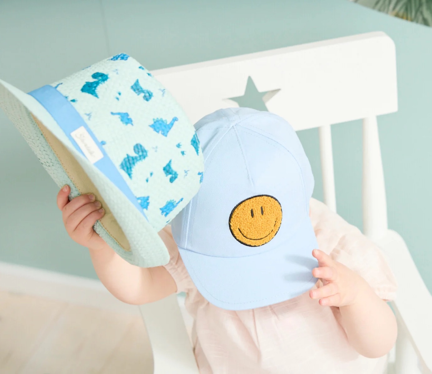 Sterntaler Cap Basecap in Hellblau mit Smiley Patch Sterntaler Cap Basecap in Hellblau mit Smiley Patch