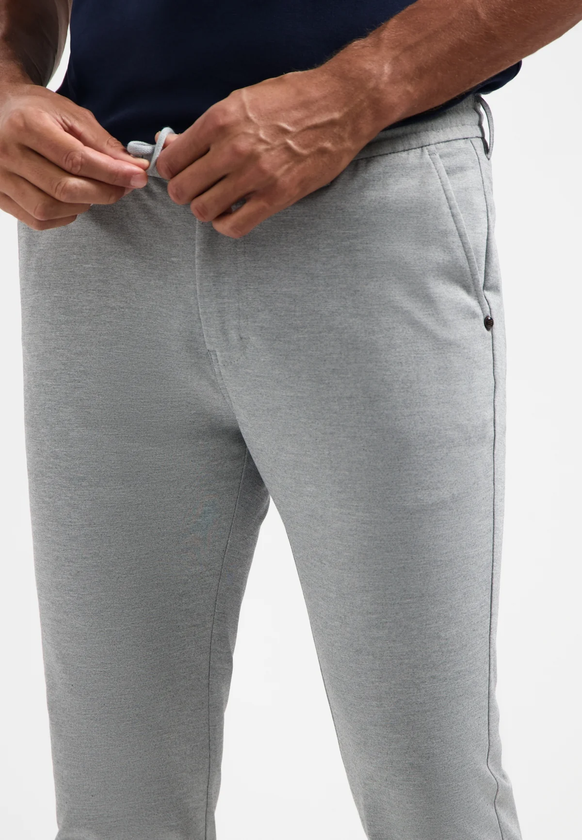 NO EXCESS Chino Stretchhose - Grau Melange NO EXCESS Chino Stretchhose - Grau Melange