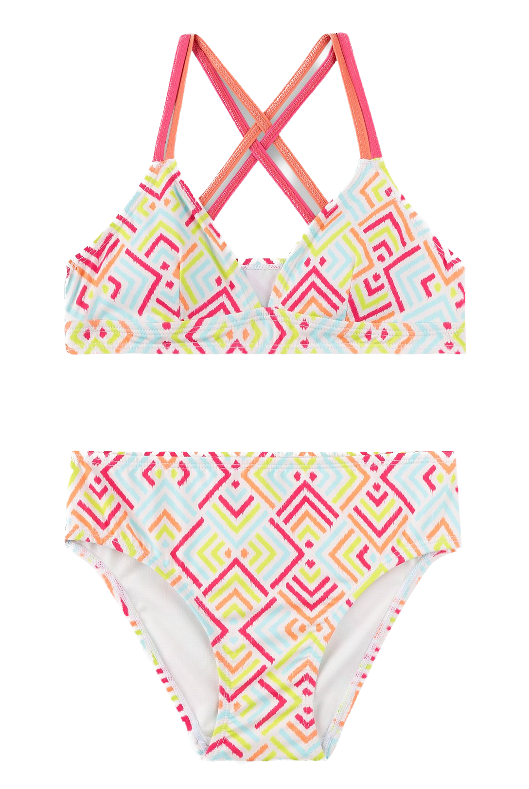Sanetta Bikini Pink, Blau & Grün Chevron Zick Zack