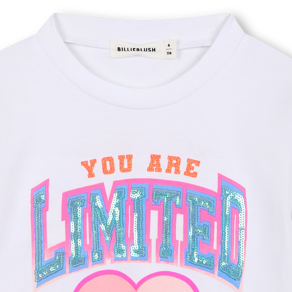 Billieblush Langarm Shirt mit Glitzer - You are Limited Edition - SALE Billieblush Langarm Shirt mit Glitzer - You are Limited Edition - SALE