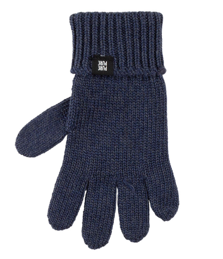 PURE PURE Merinowolle & Seide Kinderhandschuhe in Blau