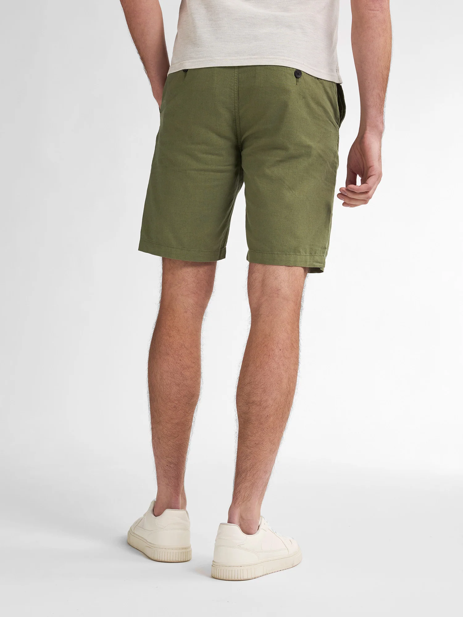 Petrol Industries Herren Leinen Chino Short Tropicwave in Oliv Grün Petrol Industries Herren Leinen Chino Short Tropicwave in Oliv Grün