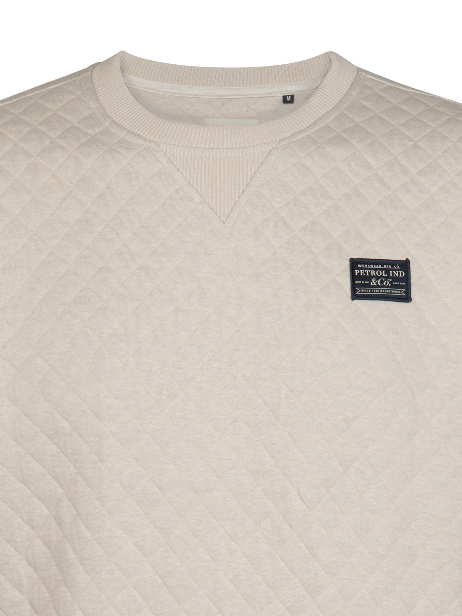 Petrol Industries Herren meliertes Sweatshirt Stonewall mit Rundhalsausschnitt in Beige Petrol Industries Herren meliertes Sweatshirt Stonewall mit Rundhalsausschnitt in Beige