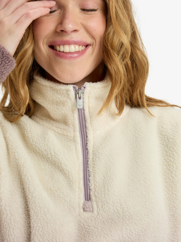 Roxy Live Out Loud - Half Zip Fleece Pullover für Damen mit Farbverlauf in Flieder 