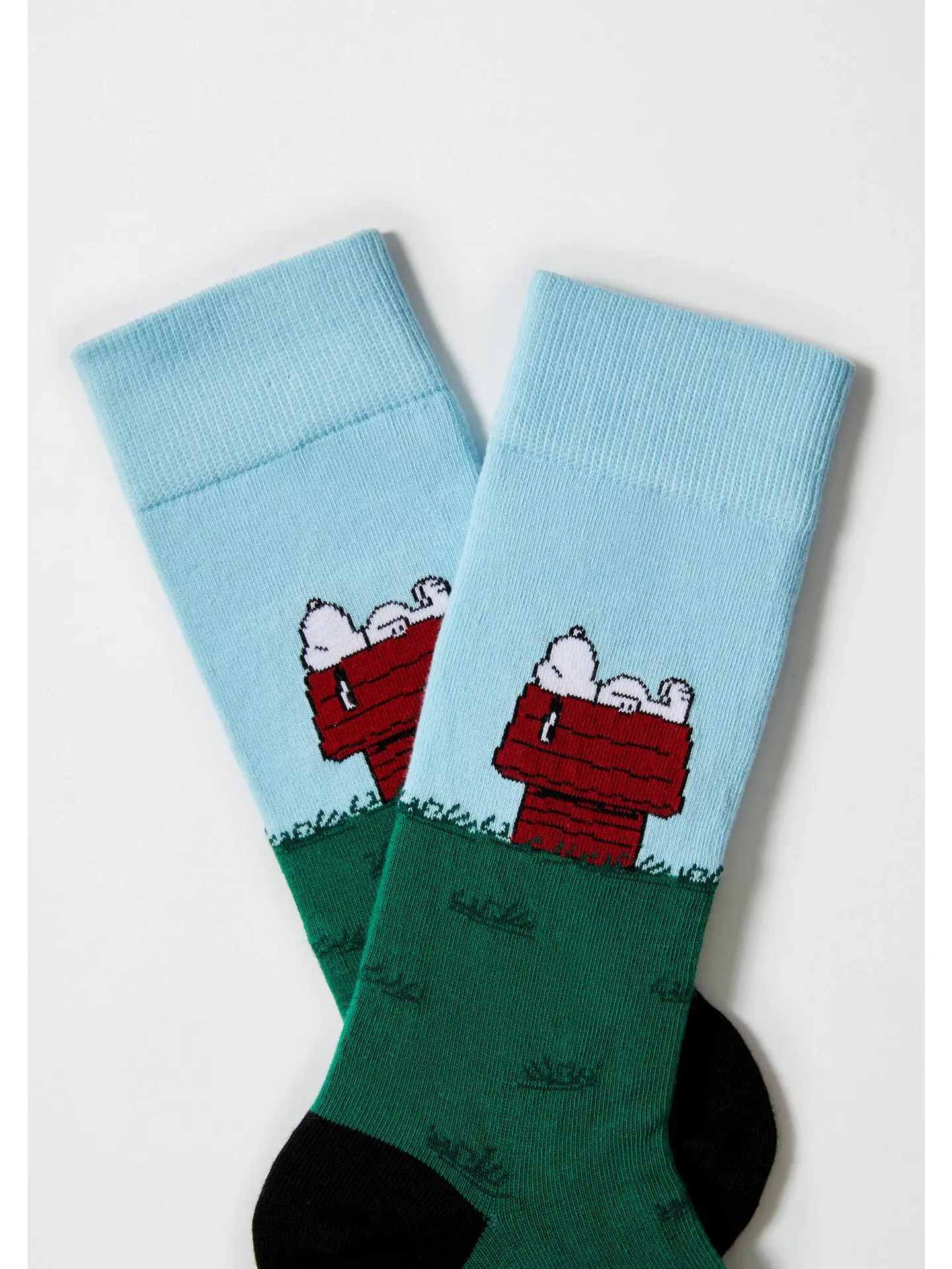 besocks Peanuts aus Bio-Baumwolle in Blau & Grün - BeSnoopy Haus 