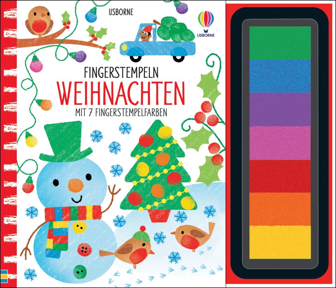 Usborne Fingerstempeln - Weihnachten - mit 7 Farben