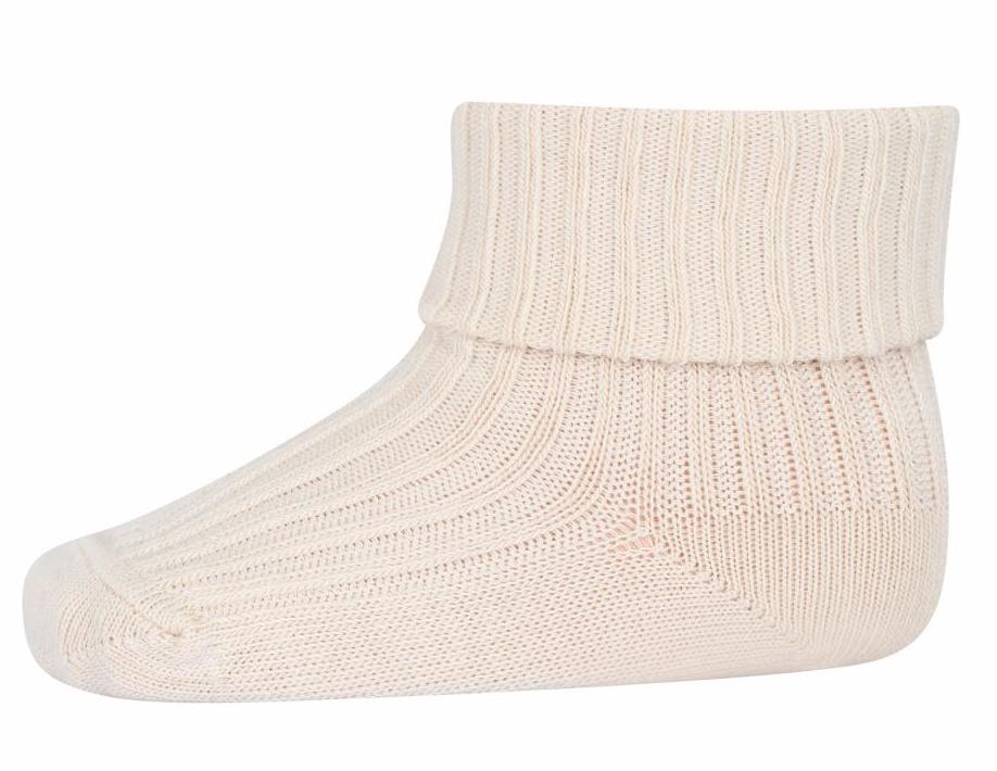 MP Denmark Baby Socken - Baumwolle Gerippt in Ecru