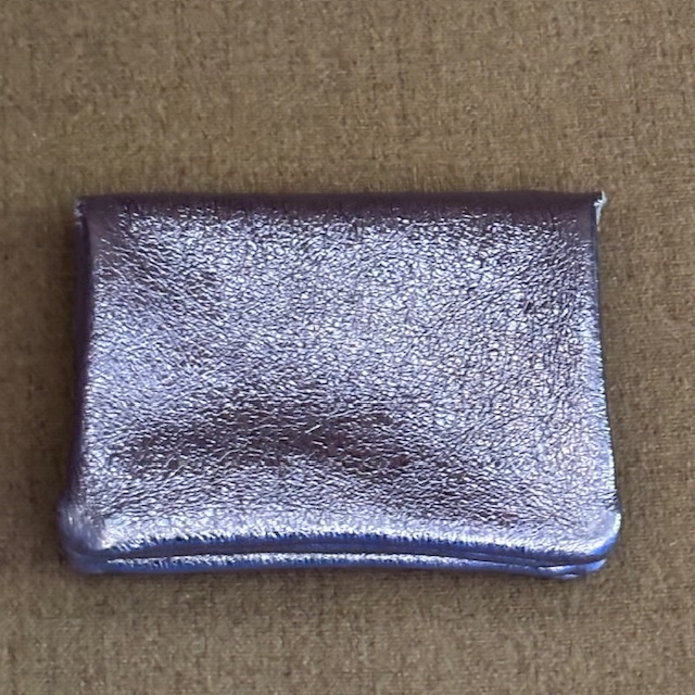 Soft Leder Geldbeutel Flieder Glitzer - Klein 