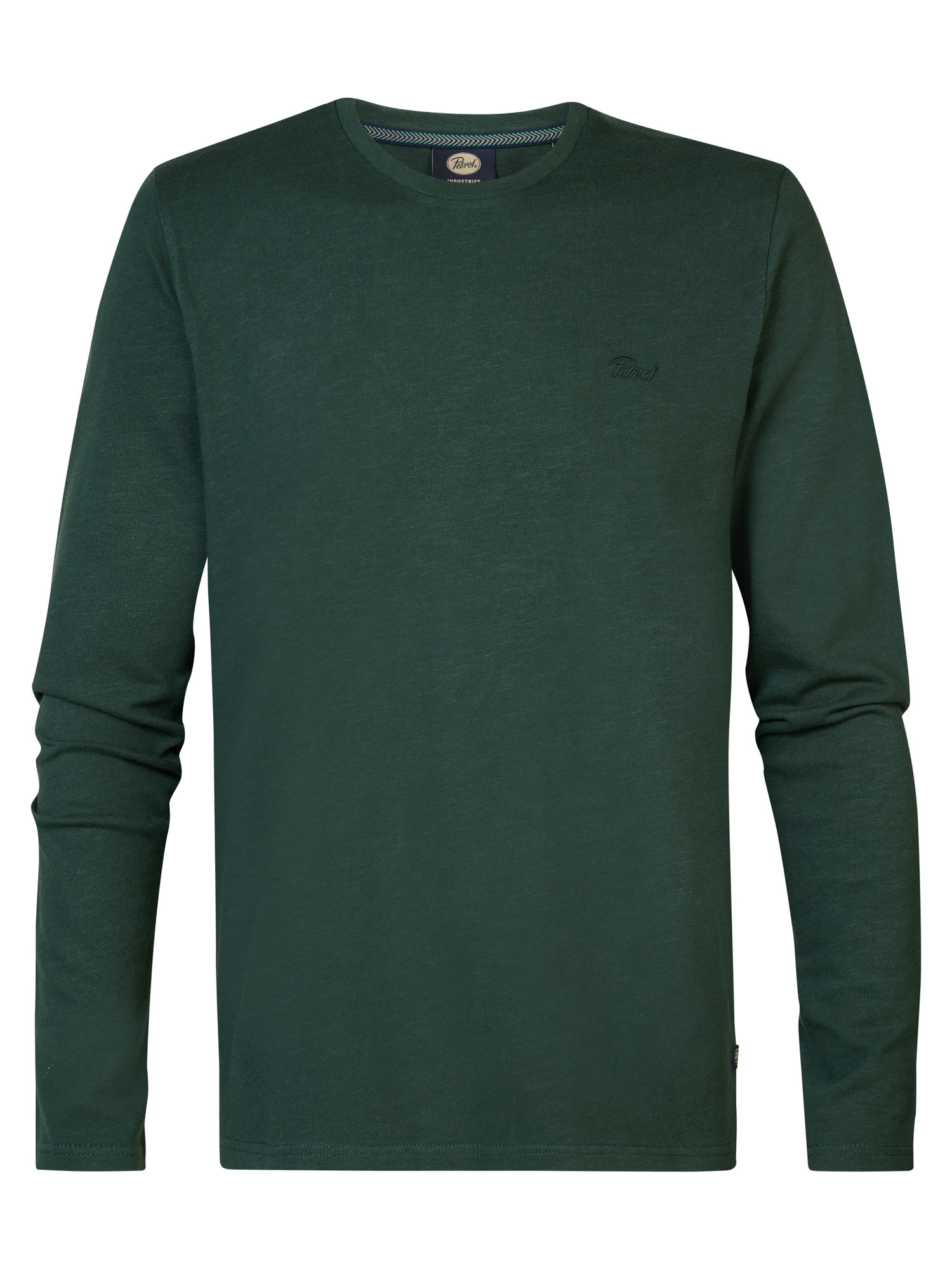 Petrol Industries Langarm Shirt in Bottle Green - Flaschengrün Petrol Industries Langarm Shirt in Bottle Green - Flaschengrün
