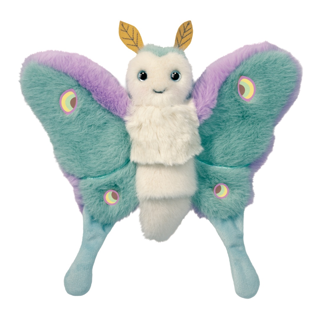Douglas Toys Juniper Luna Moth Kuscheltier – Nachtfalter Handpuppe 25 cm