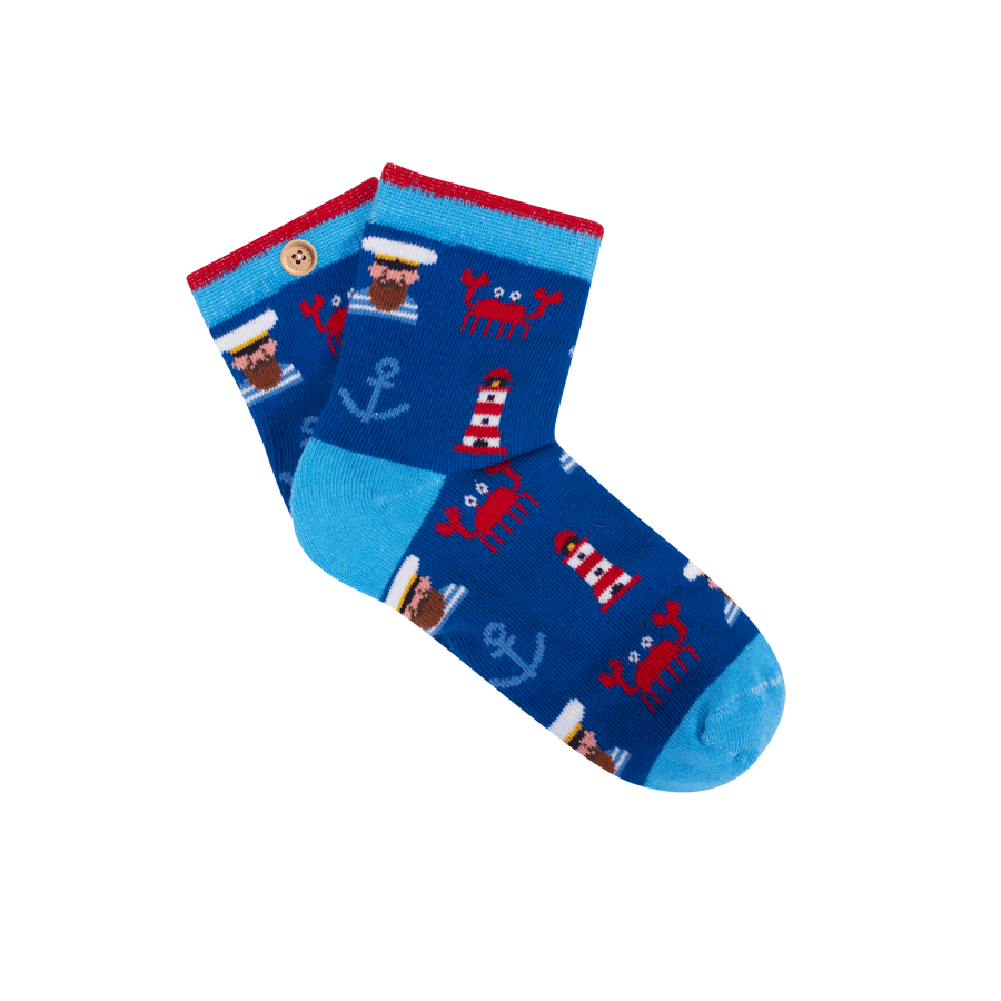 Cabaia Kids Socken JAMEL & SONIA - Kindersocken Leuchtturm/Anker/Krabbe