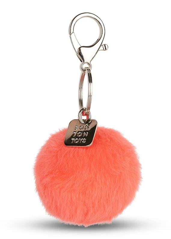 Bon Bon Toys Smiley Keychain Eco Fuzzy - Flauschig Schlüsselanhänger Smiley - Bright Coral Bon Bon Toys Smiley Keychain Eco Fuzzy - Flauschig Schlüsselanhänger Smiley - Bright Coral