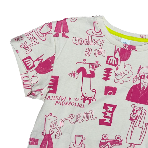 Sanetta Kurze Pyjama Hot Pink Doodles Sanetta Kurze Pyjama Hot Pink Doodles