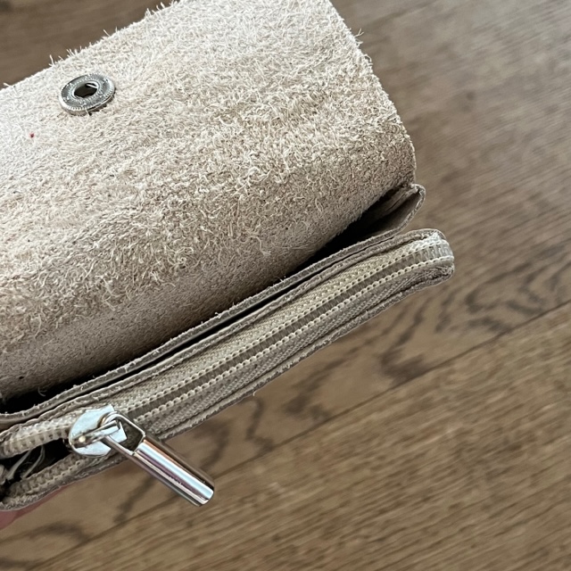 Soft Leder Geldbeutel in Creme - Klein