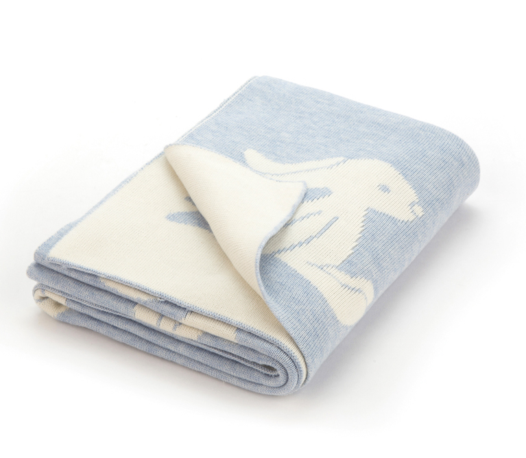 Jellycat Bashful Bunny Blanket - Hase Babydecke Blau