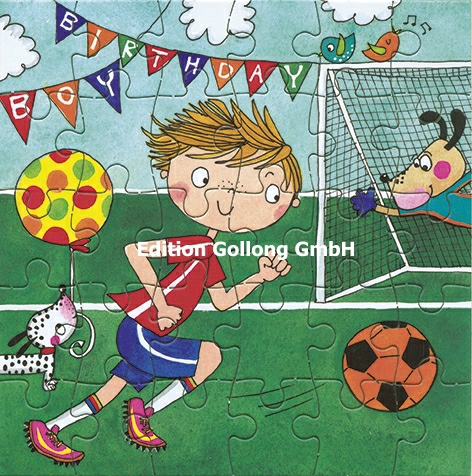 Edition Gollong Geburtstagskarte - Puzzle - Fußball