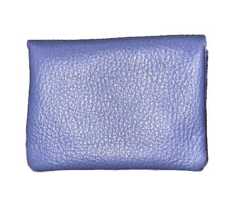 Soft Leder Geldbeutel in Periwinkle Blau - Klein